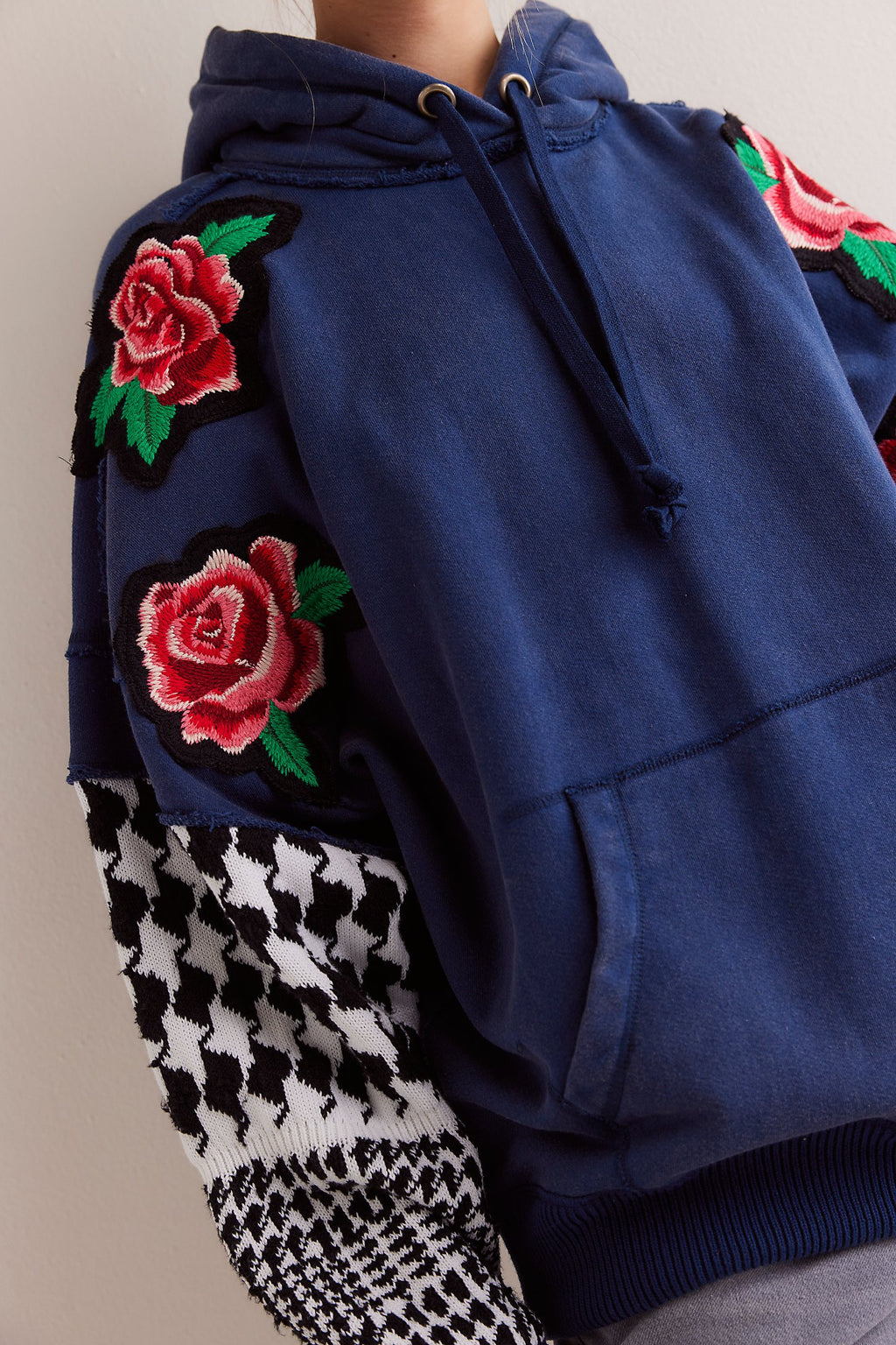 FREE PEOPLE Navy WE THE FREE ROSE Funk Hoodie