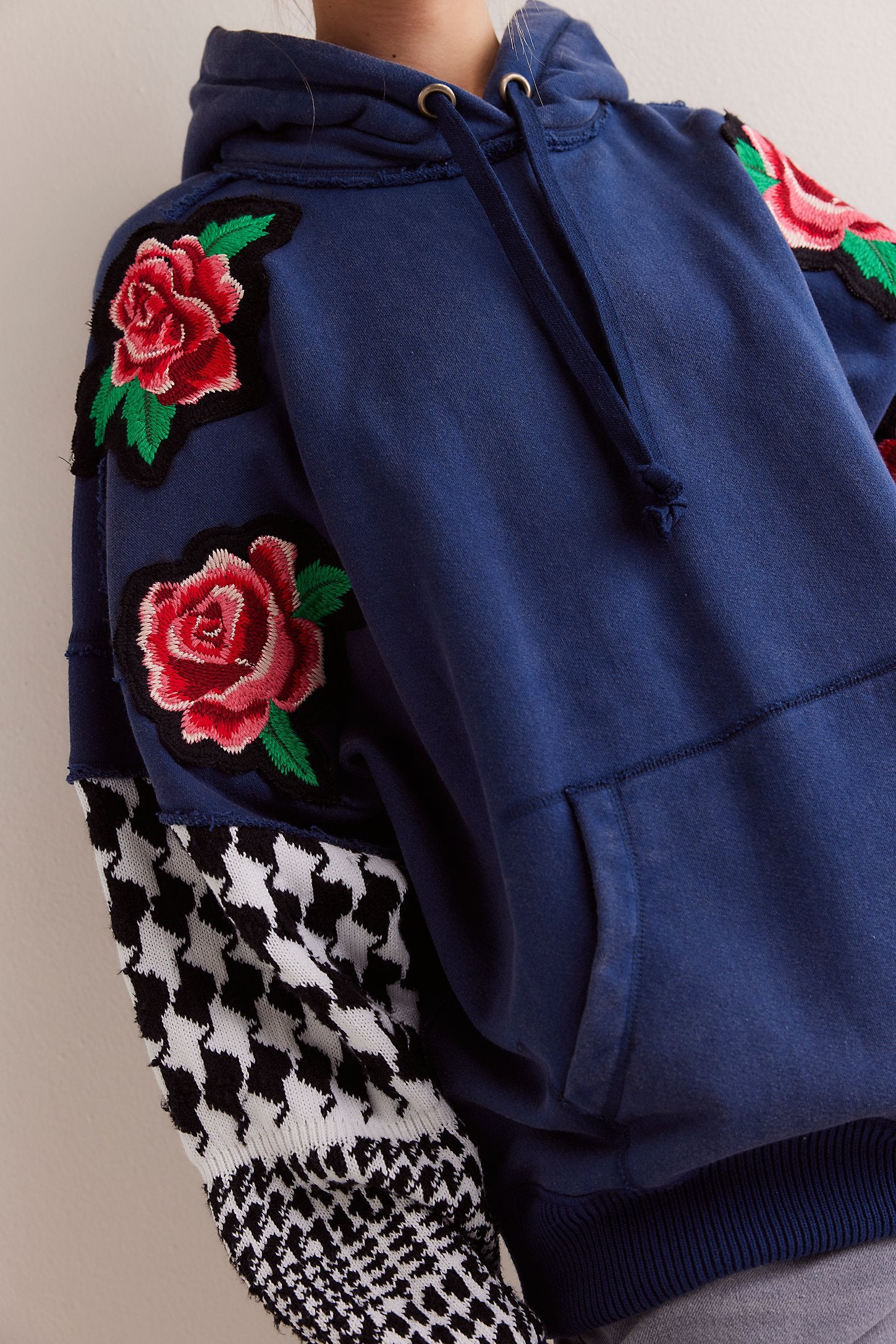 FREE PEOPLE Navy WE THE FREE ROSE Funk Hoodie