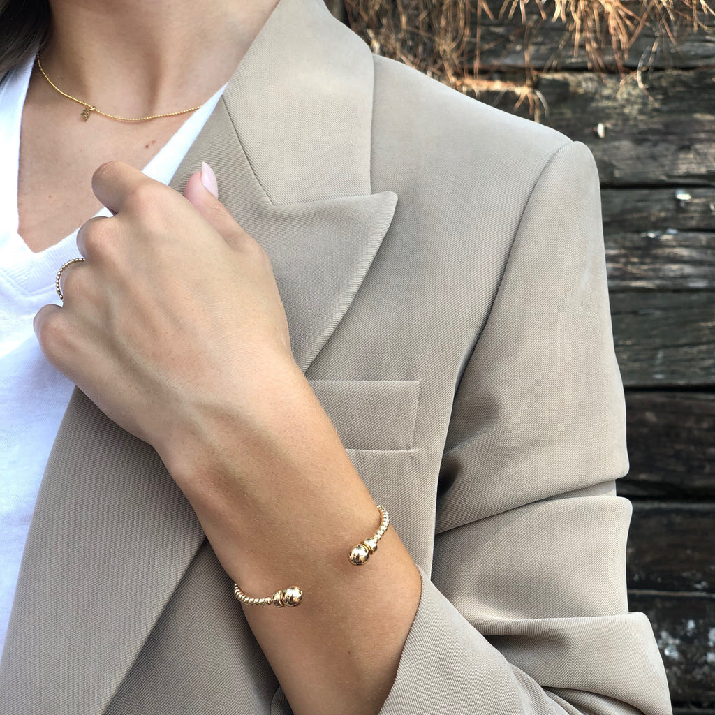 ENewton Classic GOLD 3mm Bead Cuff
