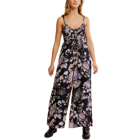 FREE PEOPLE Floral MELROSE Smocked Jumpsuit