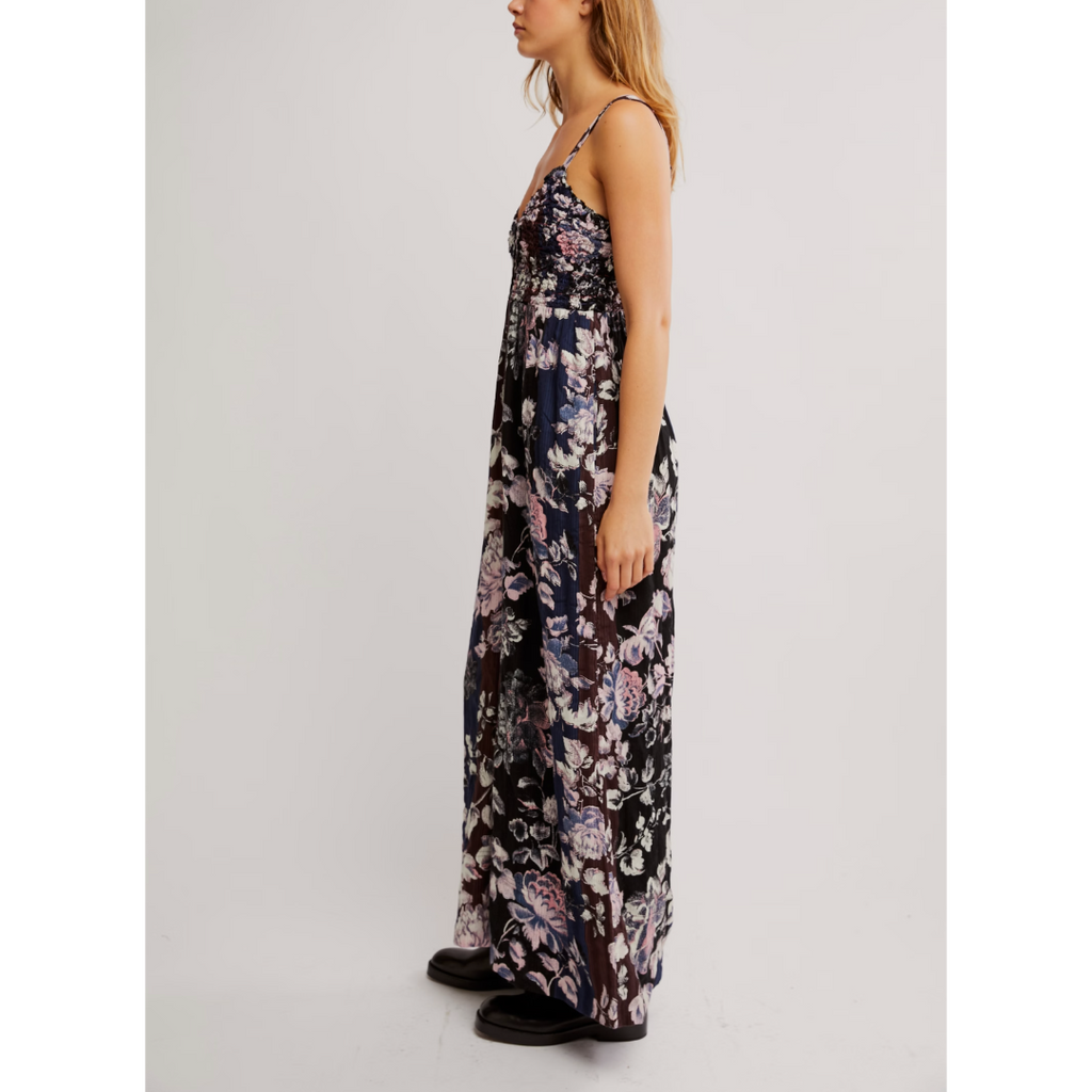 FREE PEOPLE Floral MELROSE Smocked Jumpsuit