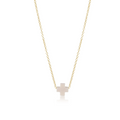 ENewton OFF-WHITE Signature CROSS 16” Gold Necklace