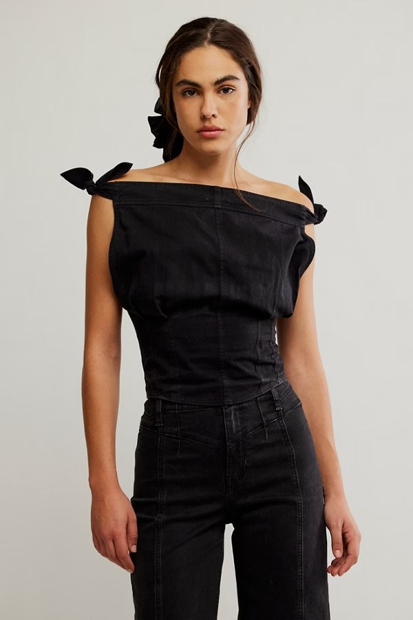 FREE PEOPLE Indigo LOUIE Top