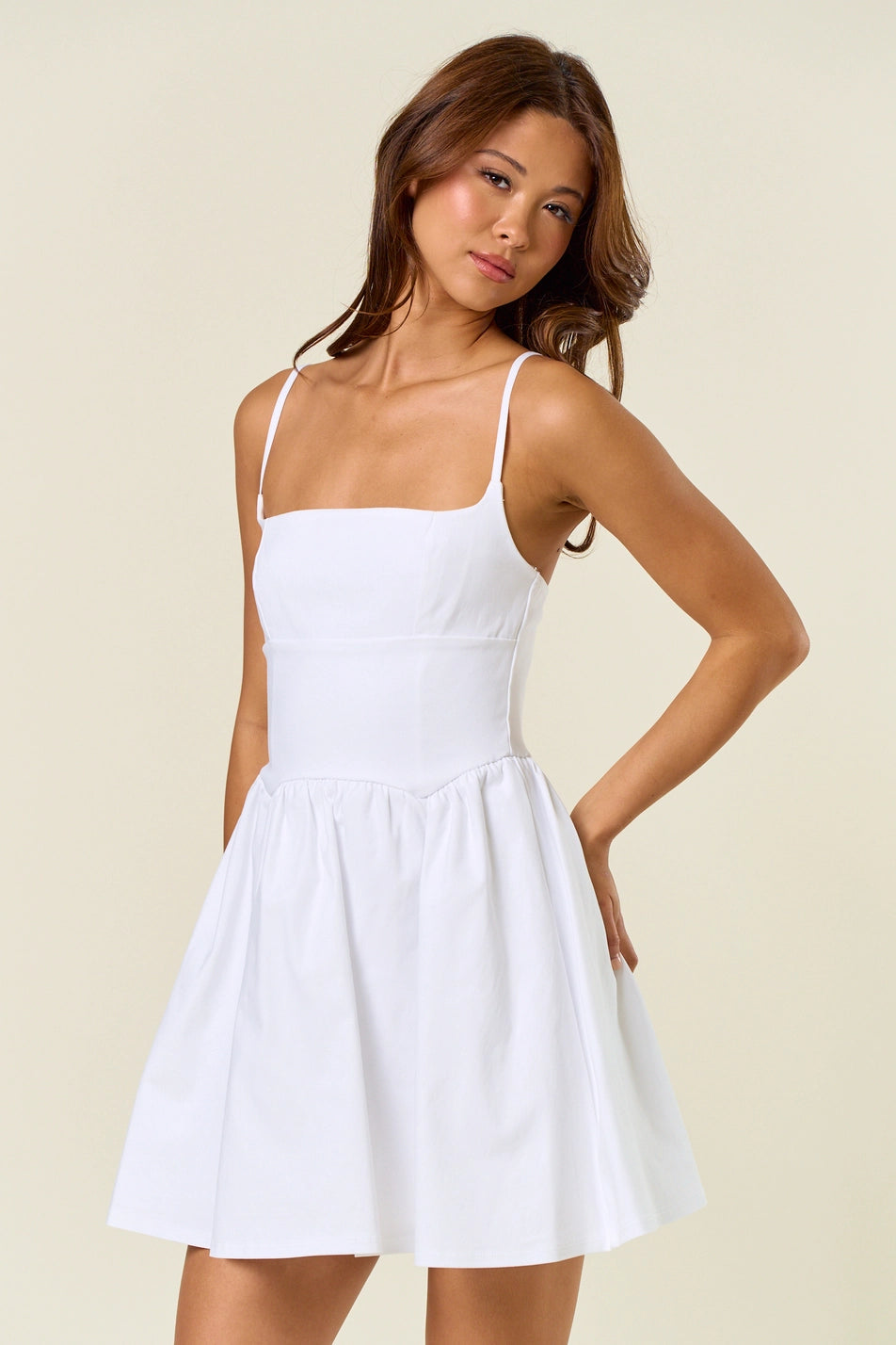 PRISTINE Fit and Flare Stretch Woven Dress