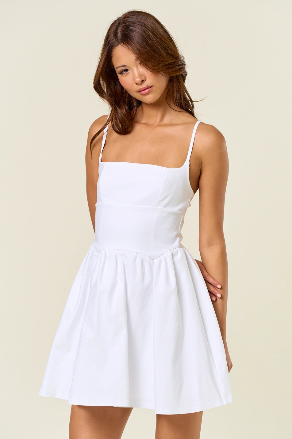 PRISTINE Fit and Flare Stretch Woven Dress