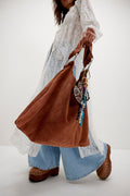 FREE PEOPLE Slouch BOBBI Suede Tote