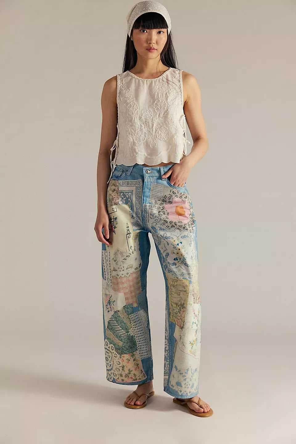 We The Free Illusions Printed Relaxed Jeans