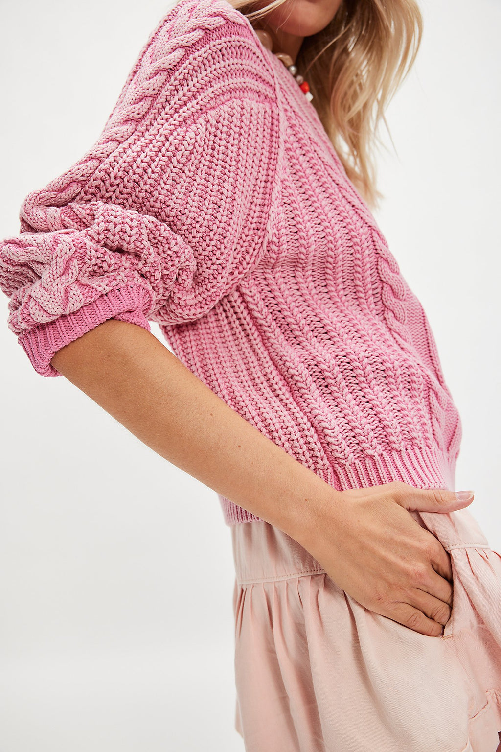 FREE PEOPLE Cable Knit FRANKIE Sweater