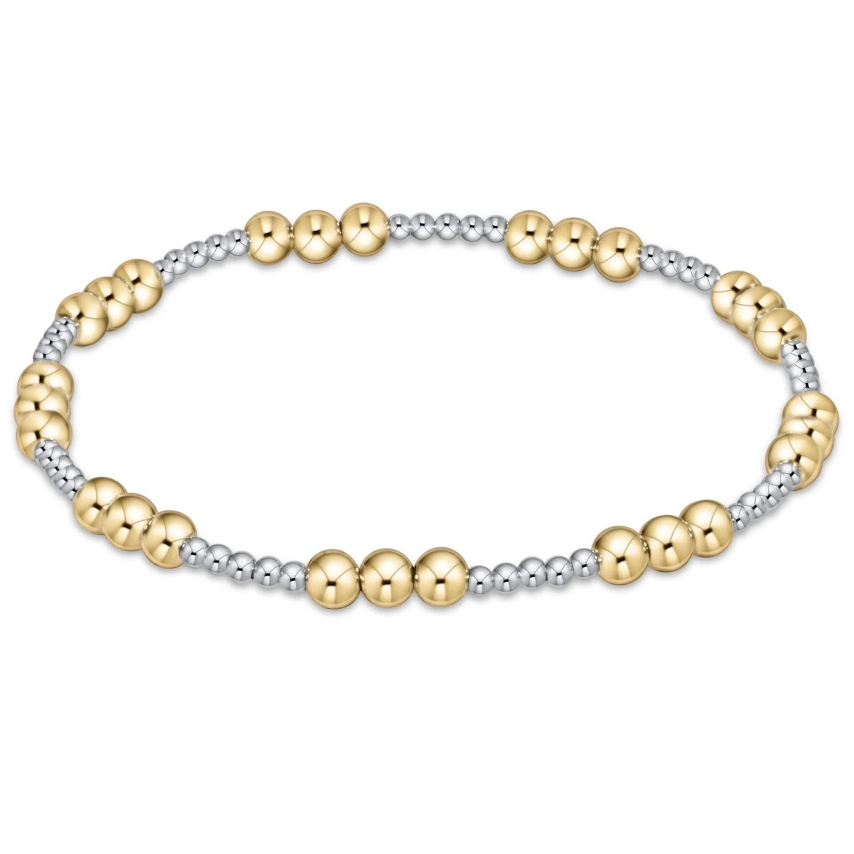 ENEWTON Classic JOY Pattern 5mm Bead Bracelet - Mixed Metal