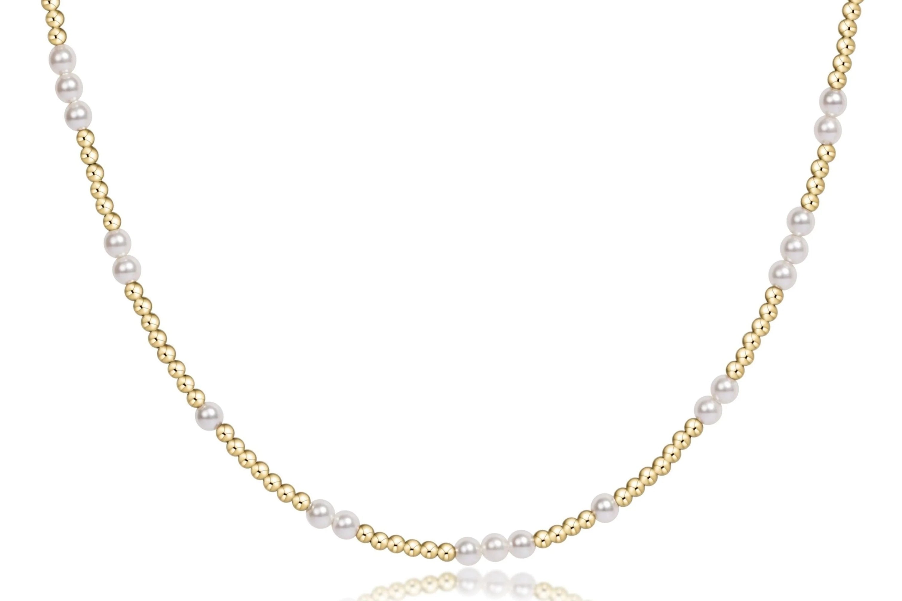 ENEWTON 17” Choker HOPE UNWRITTEN - 3mm Pearl Necklace
