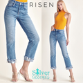 RISEN MidRise BLAKELY Straight Cuff Jeans