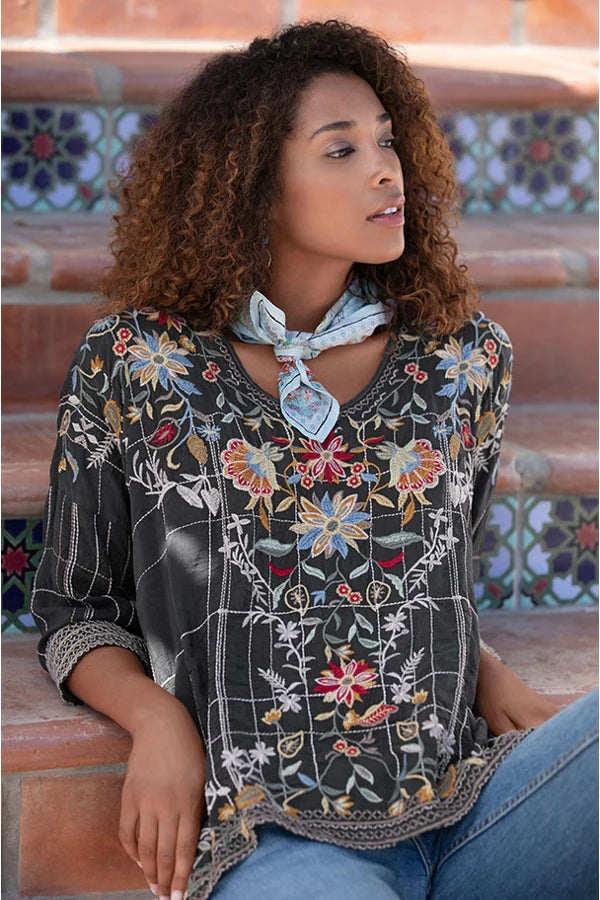 JOHNNY WAS Embroidered SIENNA Blouse