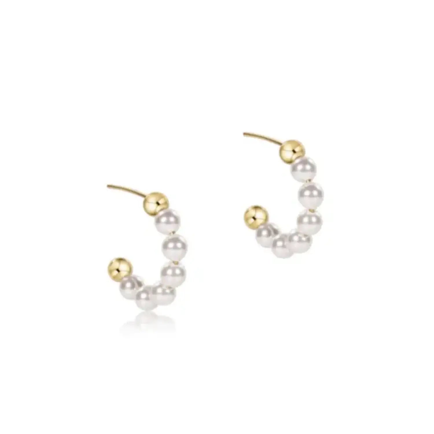 ENEWTON 1” Classic Beaded Pearl Hoop