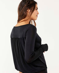 FREE PEOPLE KAYA RUCHED SLEEVE BODYSUIT