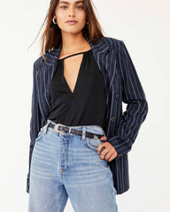 FREE PEOPLE KAYA RUCHED SLEEVE BODYSUIT