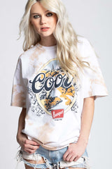 RECYCLED KARMA Tie-Dye COORS BANQUET Short Sleeve Tee