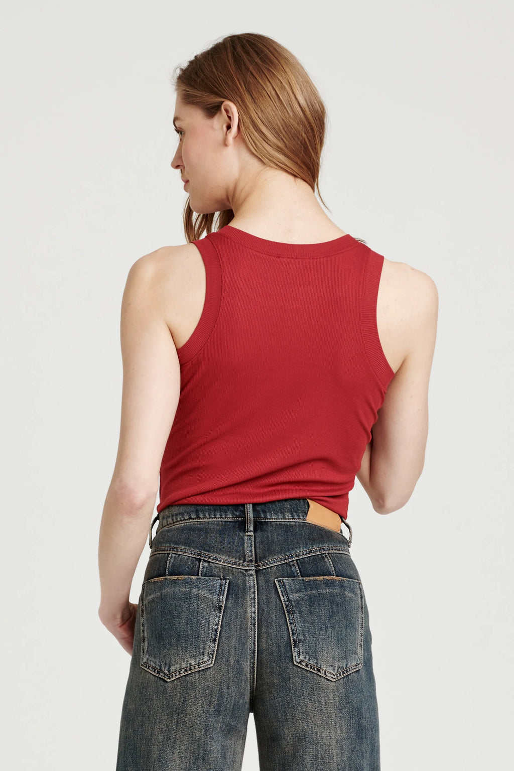 ANOTHER LOVE RibKnit CLEO CurveHem Tank Top