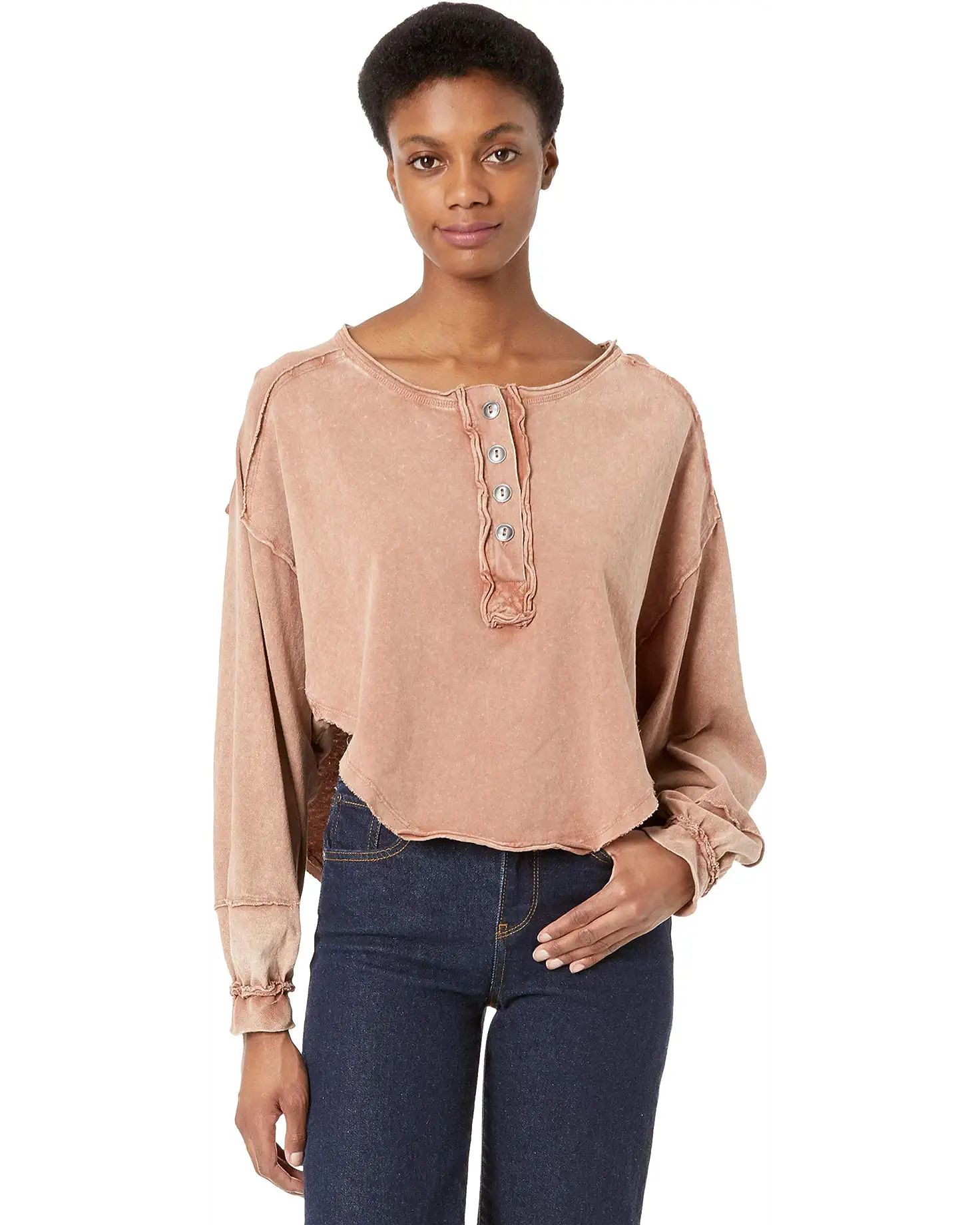 FREE PEOPLE RoundHem MELODI Henley TOP