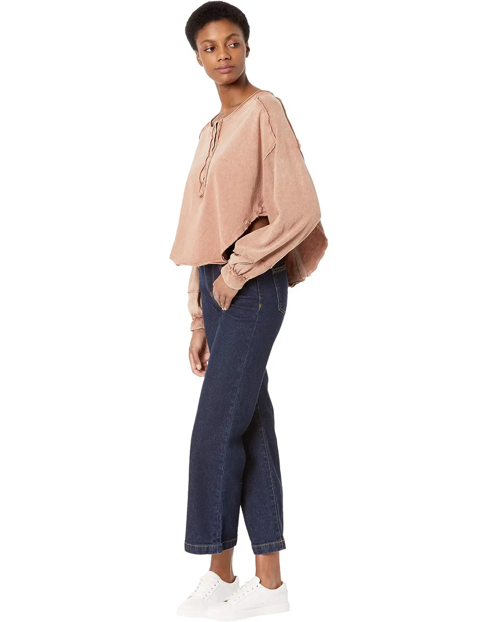 FREE PEOPLE RoundHem MELODI Henley TOP