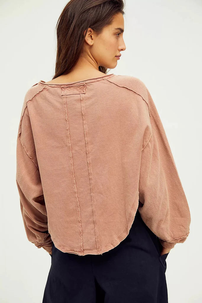 FREE PEOPLE RoundHem MELODI Henley TOP