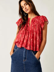 FREE PEOPLE Printed PADMA Top