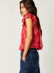 FREE PEOPLE Printed PADMA Top