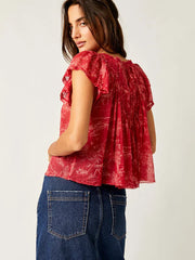 FREE PEOPLE Printed PADMA Top