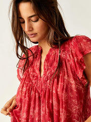 FREE PEOPLE Printed PADMA Top