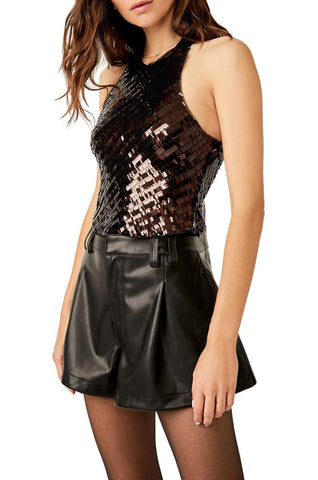 FREE PEOPLE Sequin DISCO FEVER Cami Top