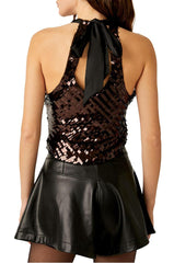 FREE PEOPLE Sequin DISCO FEVER Cami Top