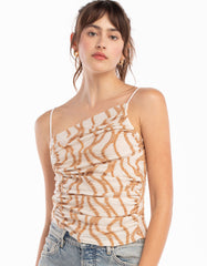 FREE PEOPLE Ruched SAND DUNES Stripe Tank Top