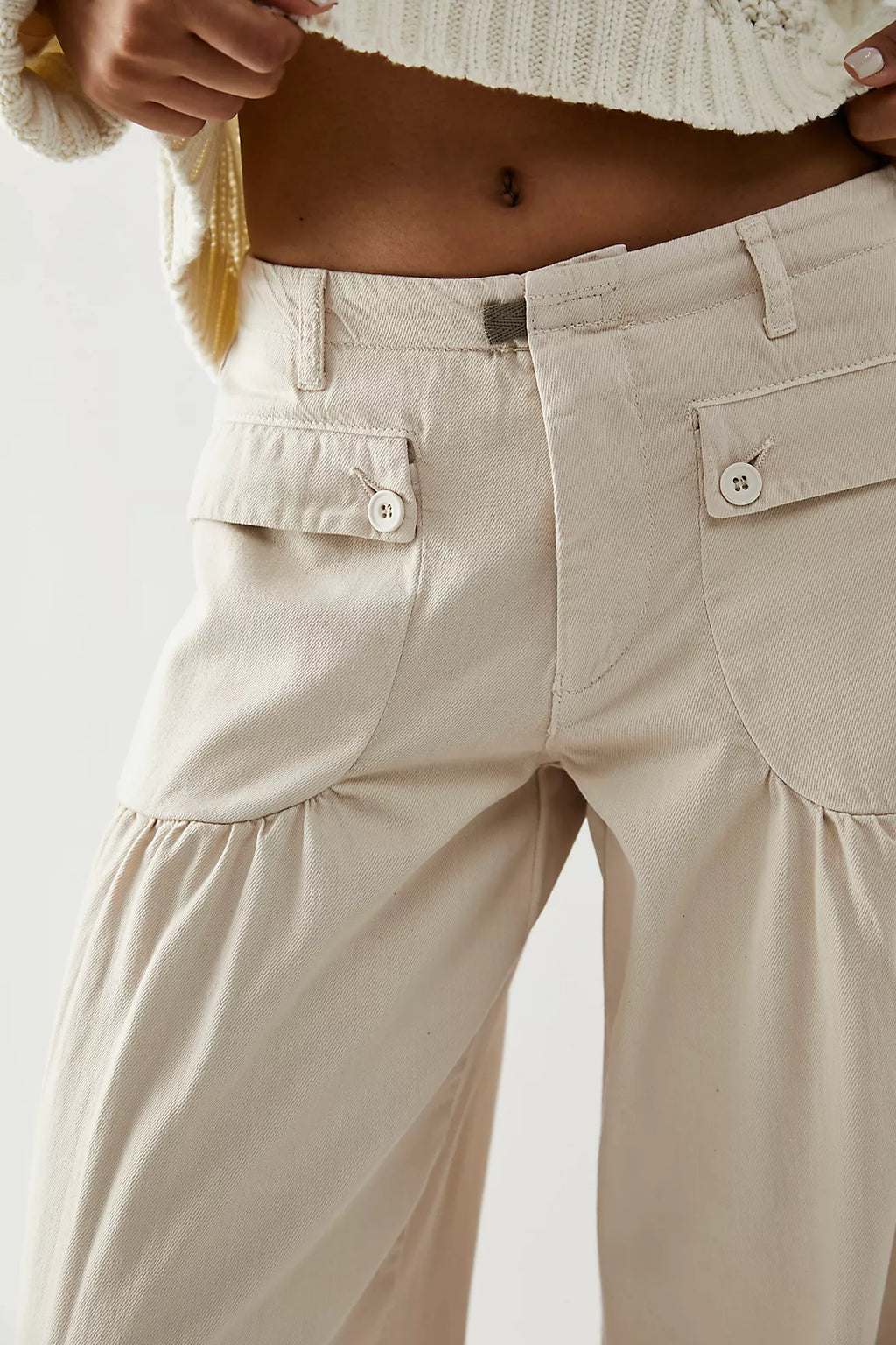 FREE PEOPLE WideLeg LOTUS DrawString Jeans