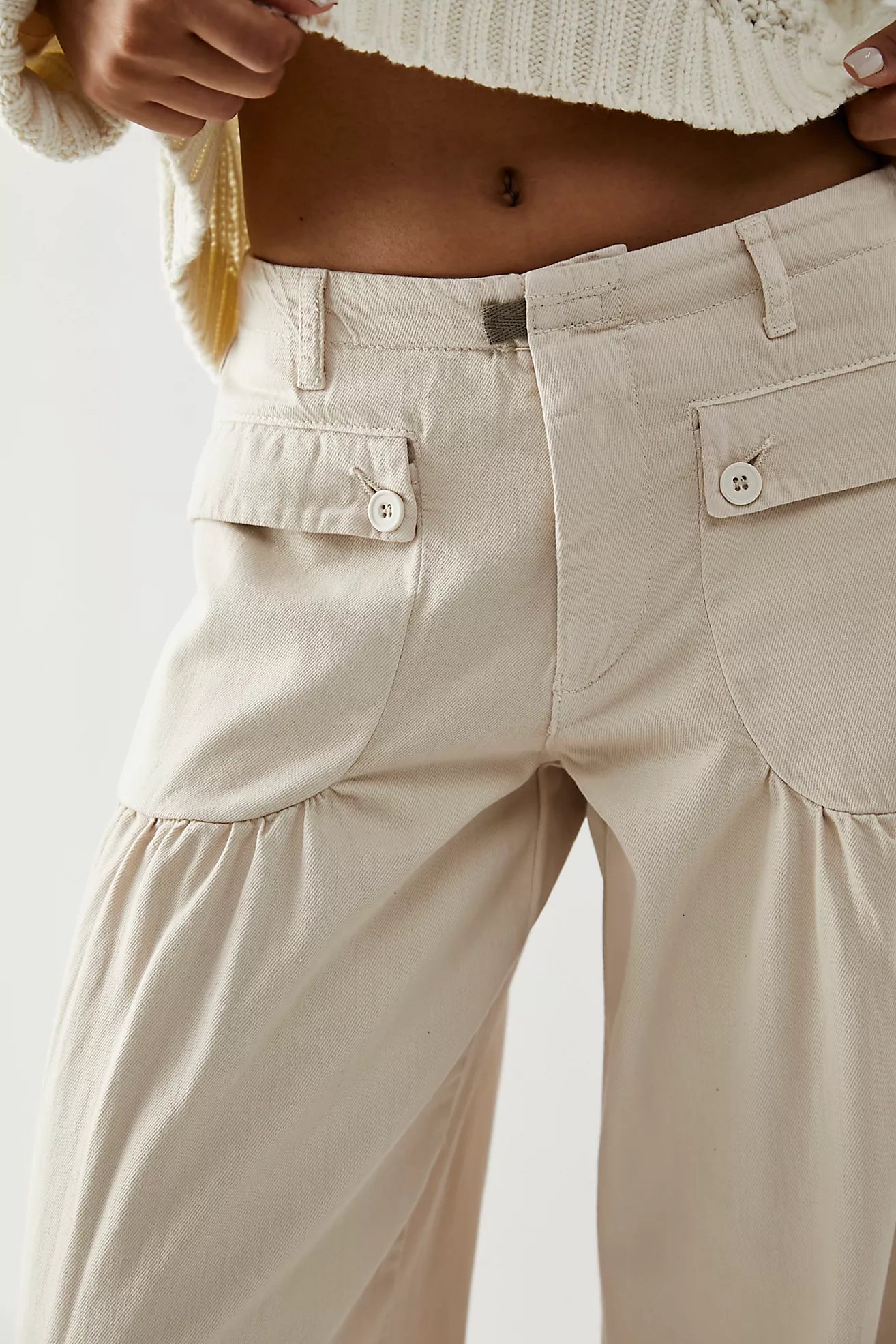 FREE PEOPLE WideLeg LOTUS DrawString Jeans