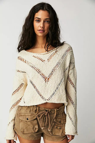 FREE PEOPLE  Drapey HAYLEY Relax Fit Sweater Top
