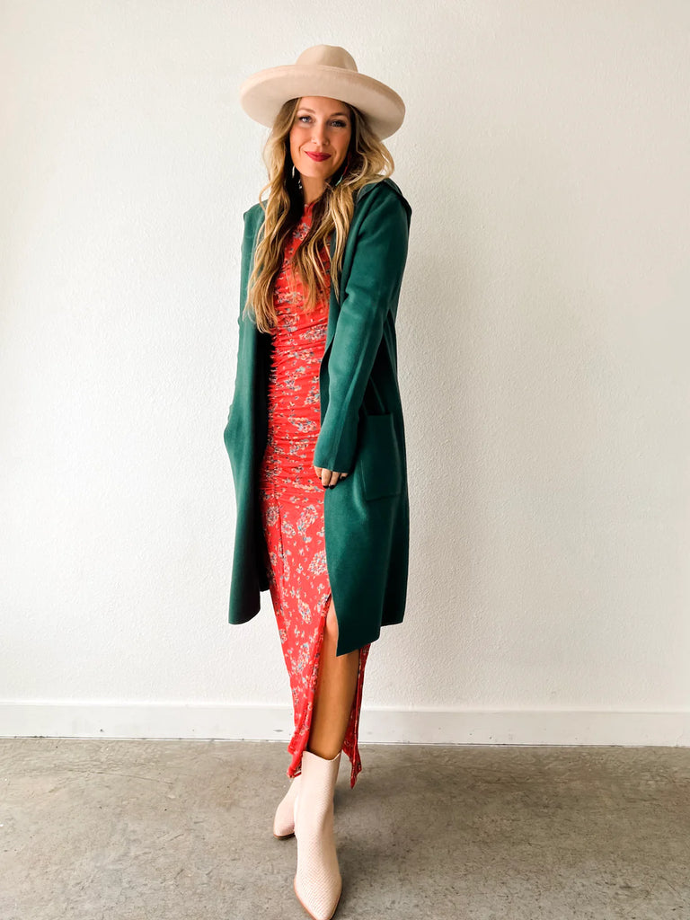 Free People BRIELLA Floral Rouched Mesh Midi Dress Silver Accents