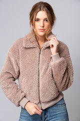 BOBI Cuddly Sherpa SENSA Zip Bomber Jacket