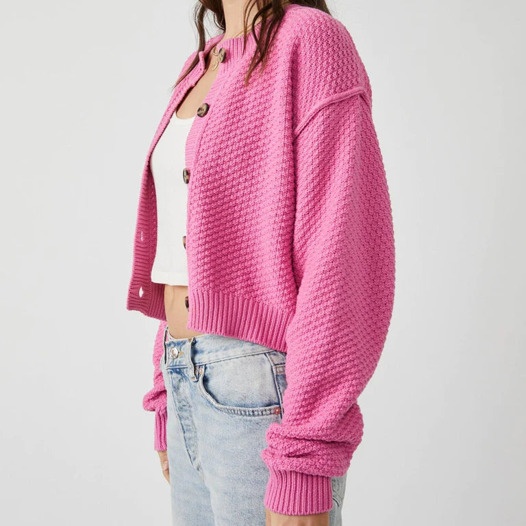 Buy Pink Marl Button-Up Cardigan (3-16yrs) from Next Lithuania
