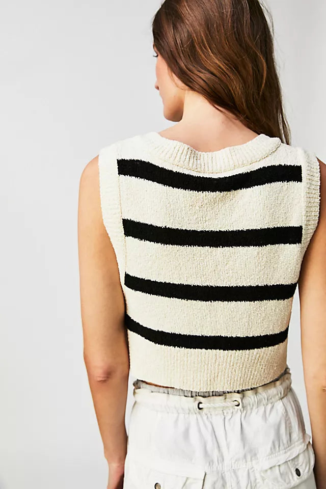 FREE PEOPLE Striped SANTA MONICA Sweater Vest