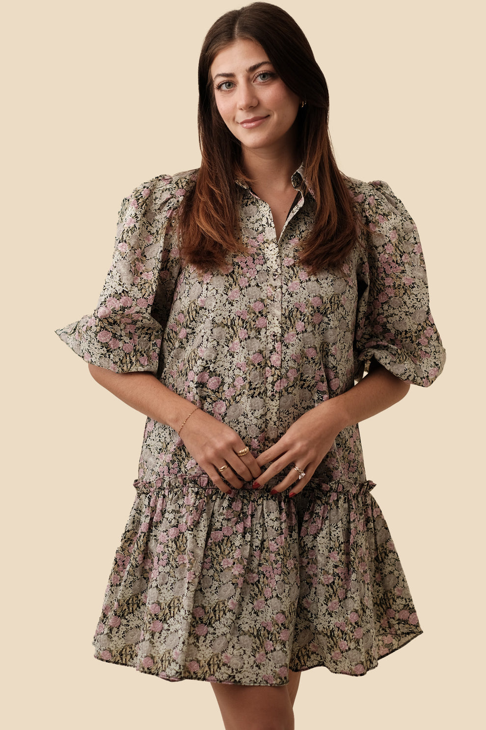AUREUM Floral LYRICAL Shirt Dress