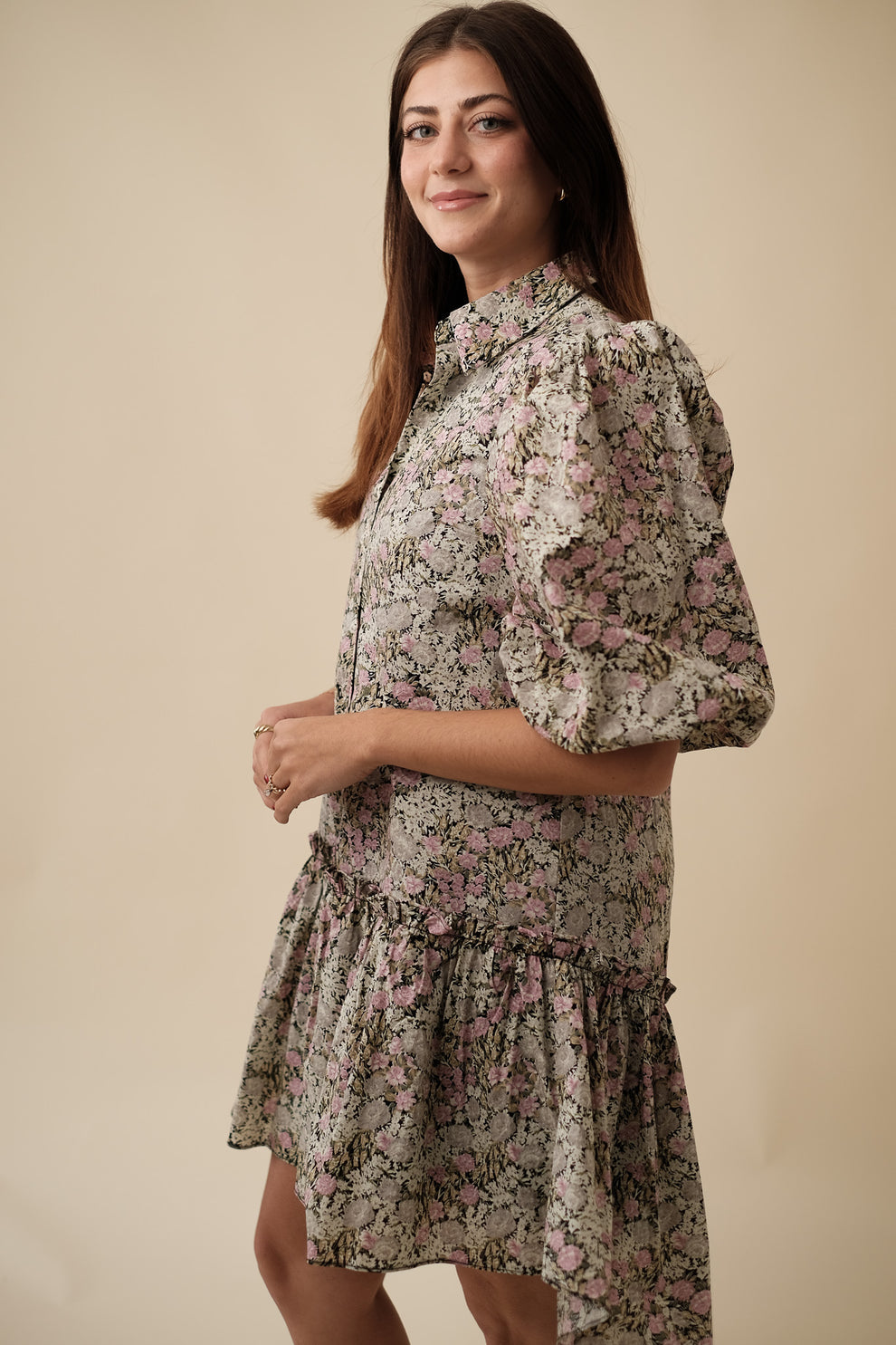 AUREUM Floral LYRICAL Shirt Dress
