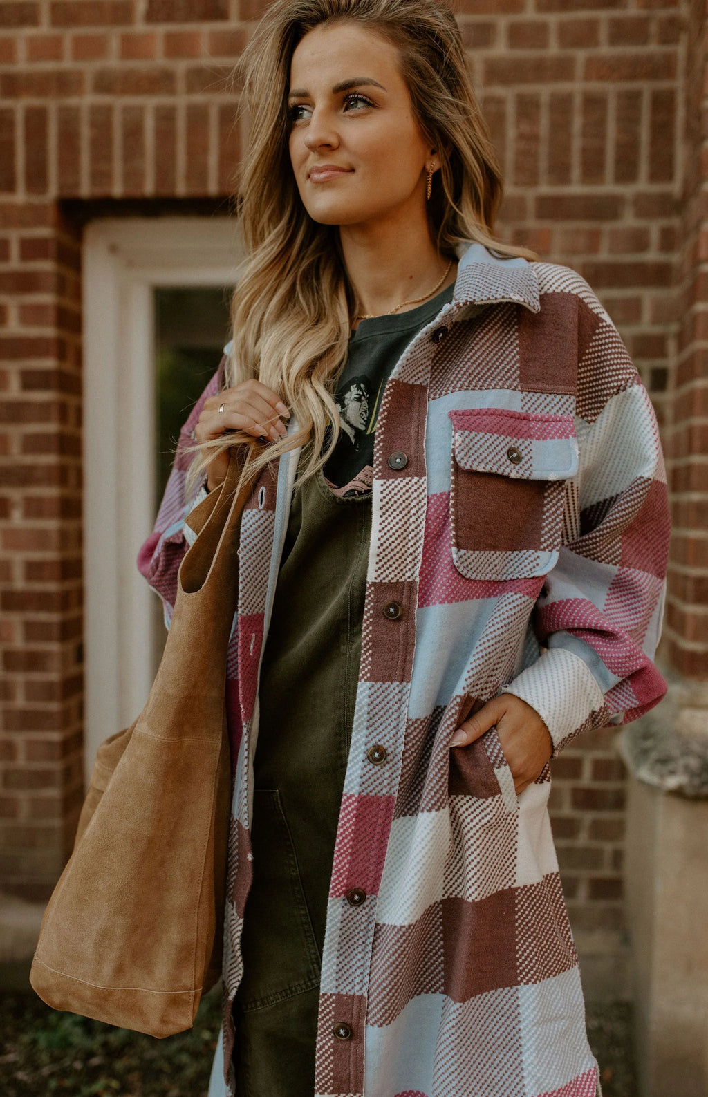 FREE PEOPLE Plaid RUBY Oversize Shacket