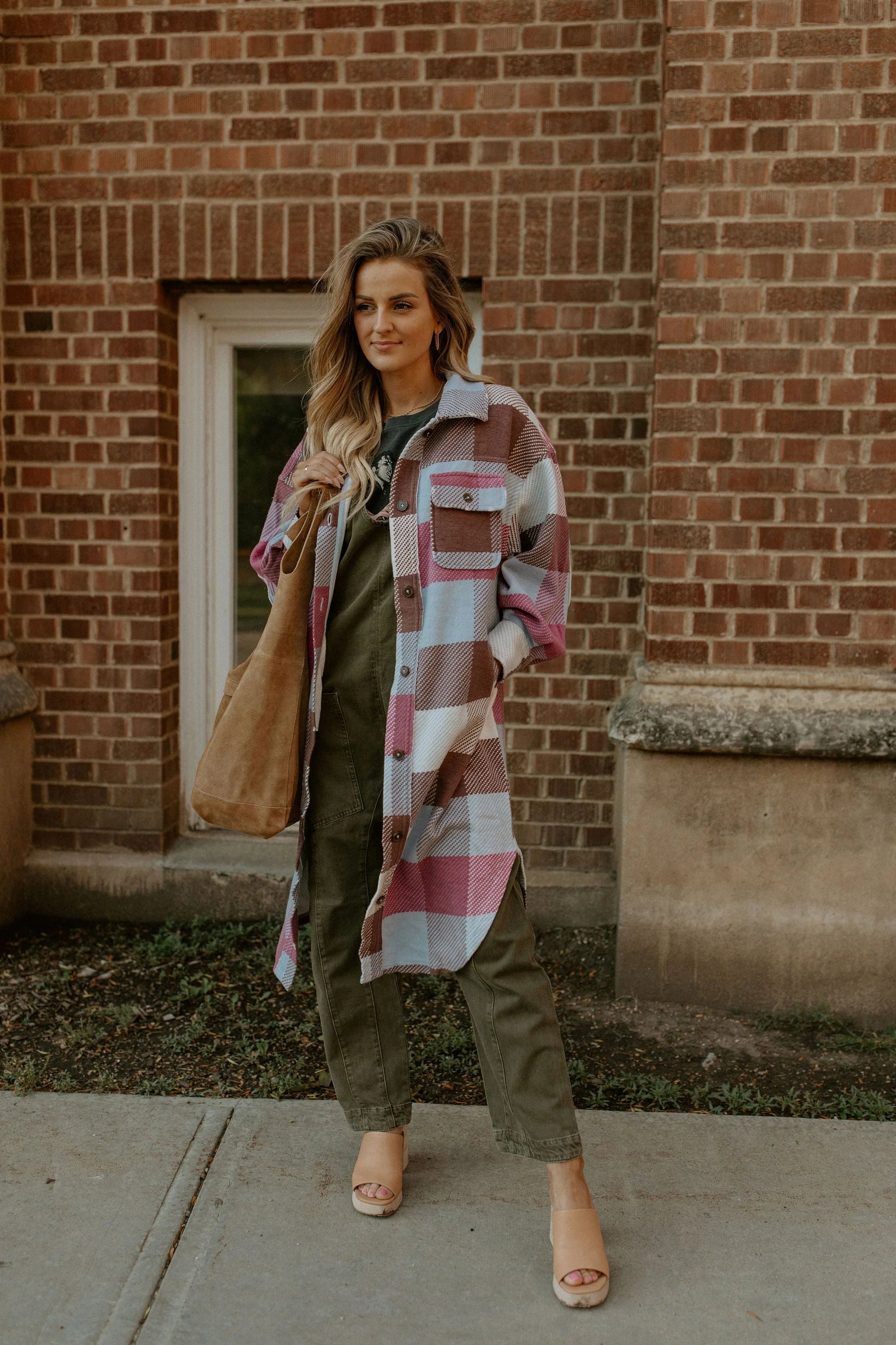 FREE PEOPLE Plaid RUBY Oversize Shacket