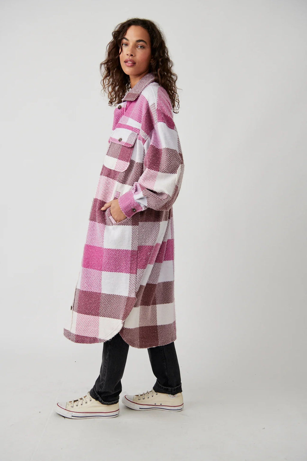 FREE PEOPLE Plaid RUBY Oversize Shacket