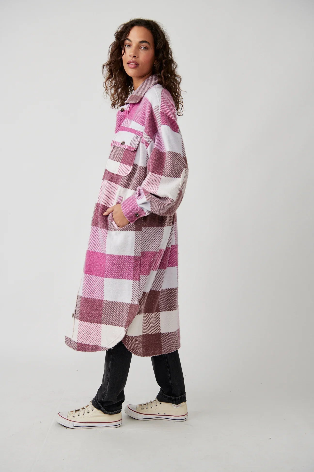 FREE PEOPLE Plaid RUBY Oversize Shacket