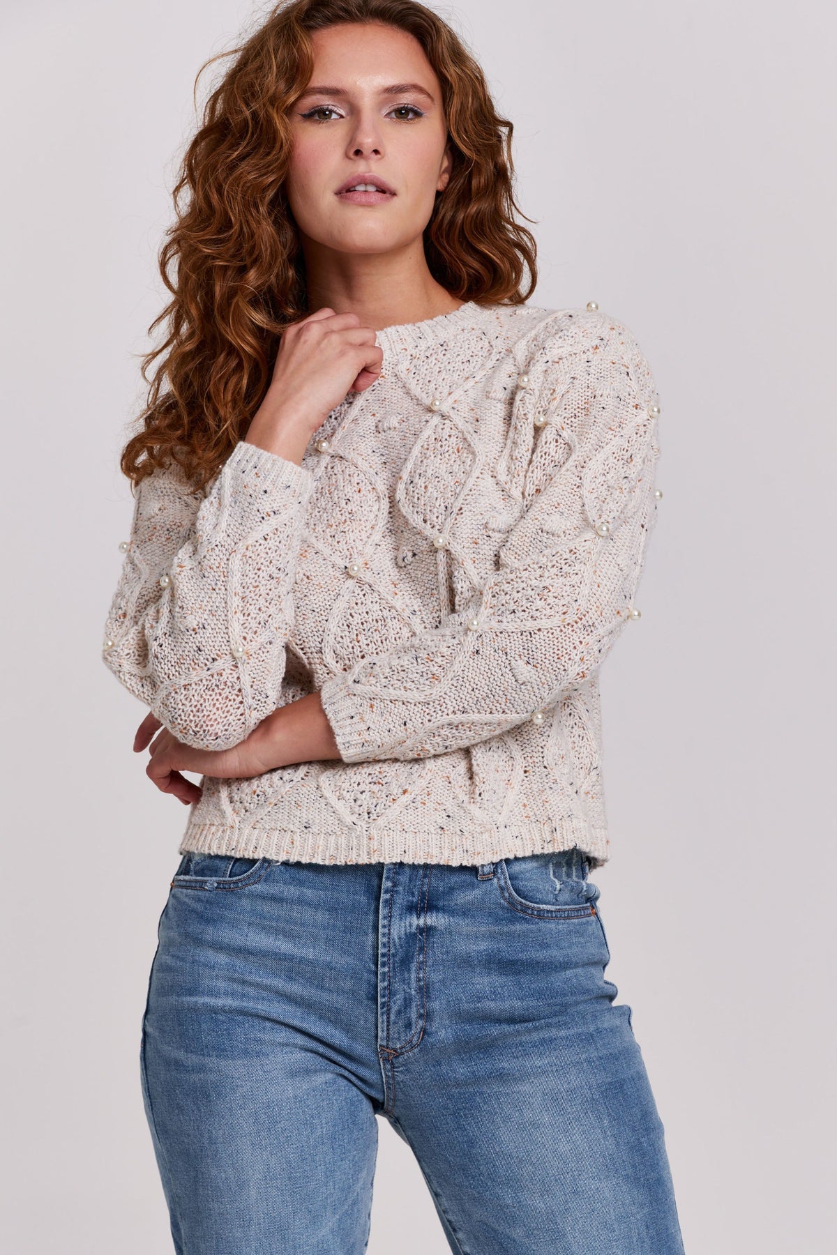 ANOTHER LOVE Pearl AMANDINE Cable Knit Sweater