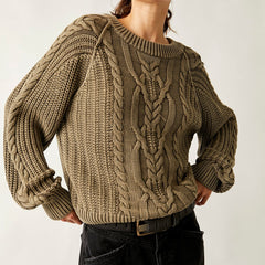 FREE PEOPLE Cable Knit FRANKIE Sweater