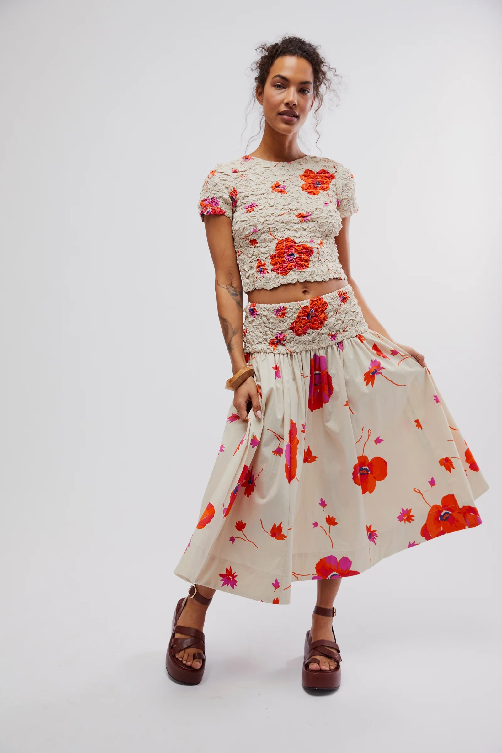 FREE PEOPLE 2pc CARINO Floral Set