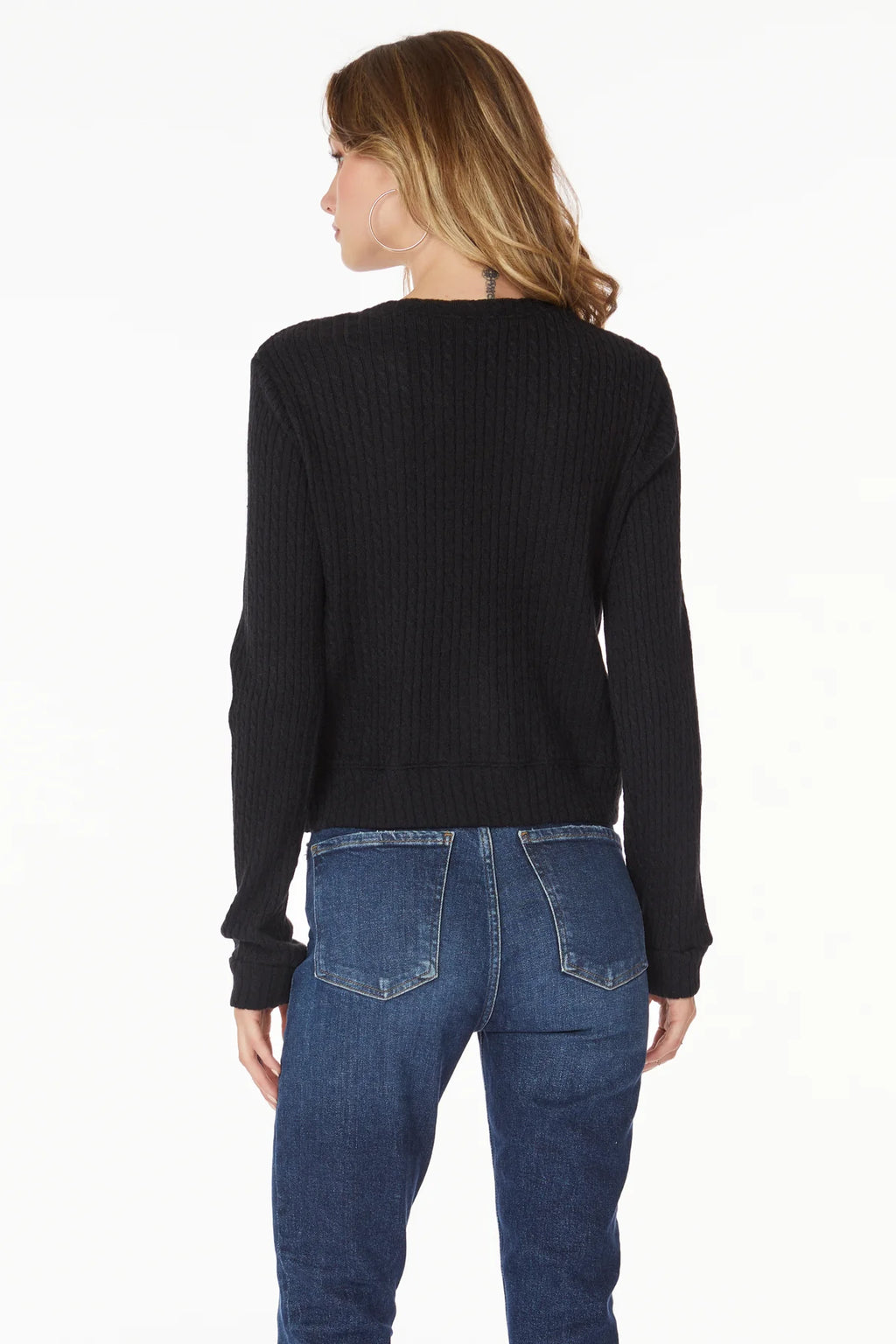 *BOBI CableKnit UNKNOWN CrewNeck Sweater