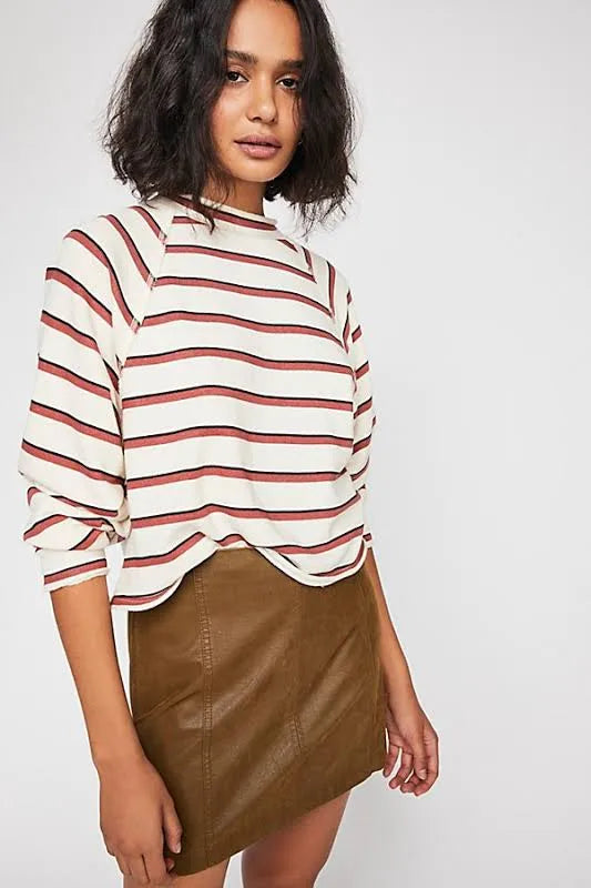 FREE PEOPLE Vegan Suede MODERN FEMME Mini Skirt