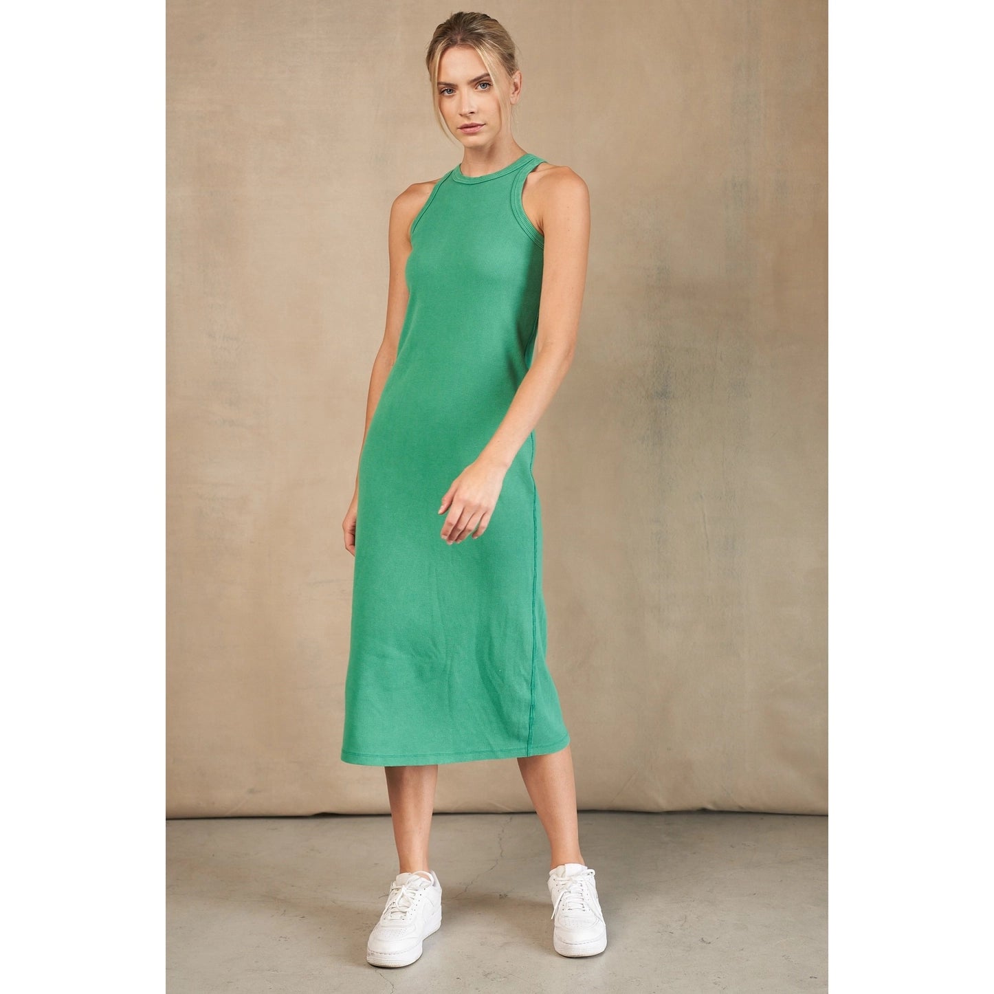 Gravitate Midi MinWash RibKnit Dress